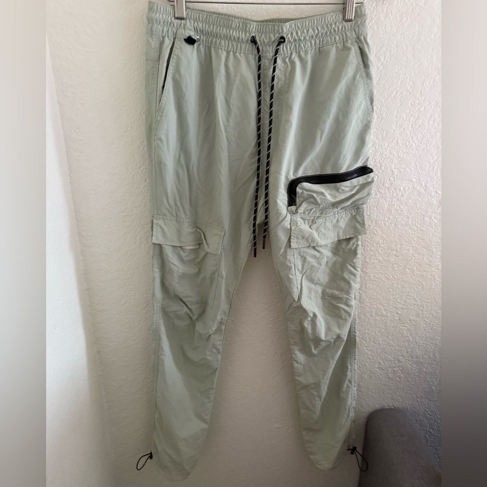 Pacsun Men Cargo Pants Sage Green Slim Jogger